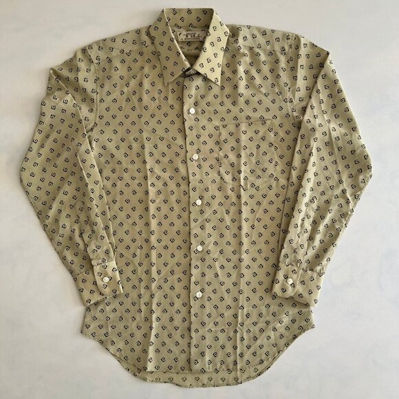 TiLi Retro Dignity For Men Silky Button Down Shirt - Picture 1 of 6